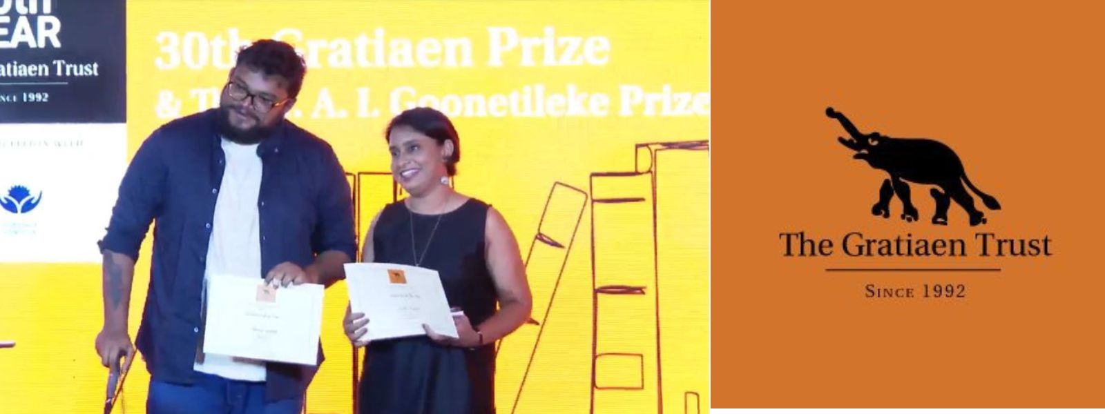 Yudhanjaya & Chiranthi win 30th Gratiaen Prize